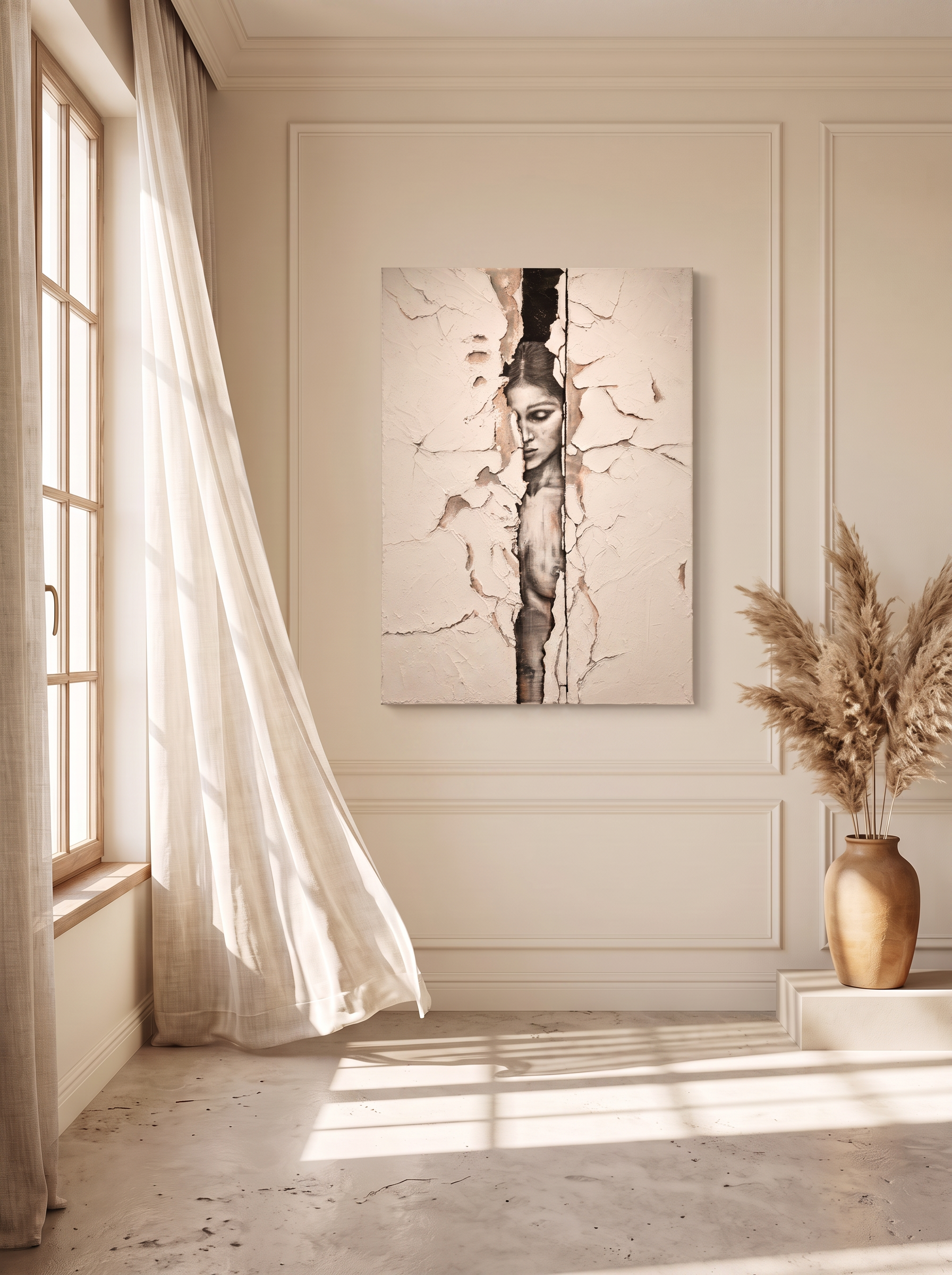Beneath the Surface — installed in a sunlit gallery space